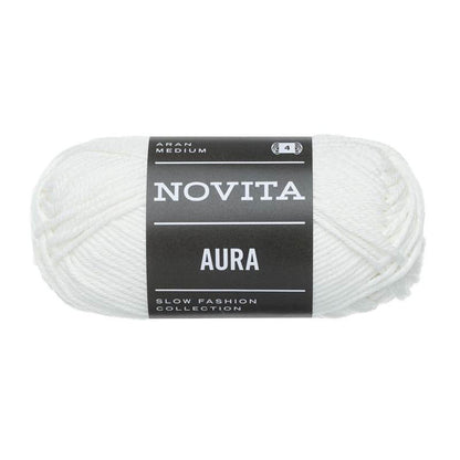 Novita Aura Baumwollgarn in Weiß aus dem Häkelset