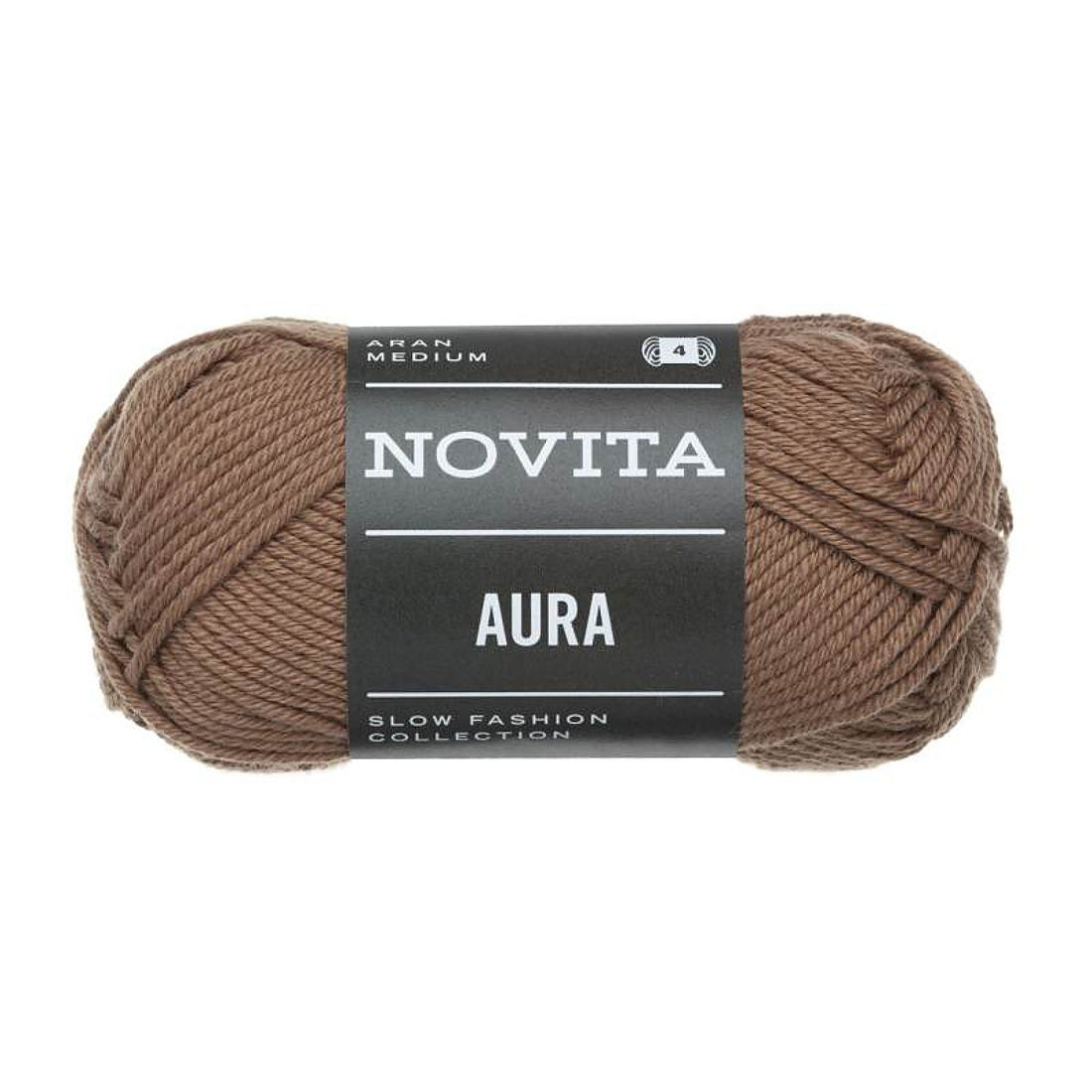 Novita Aura Baumwollgarn in Braun aus dem Häkelset