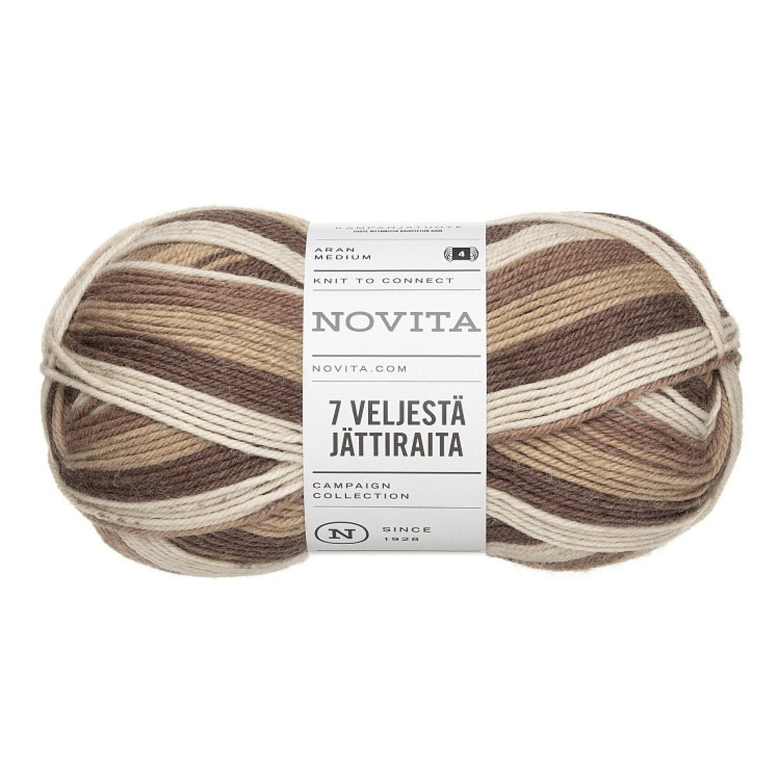 7 Veljestä Jättiraita von Novita – mocca [8431]
