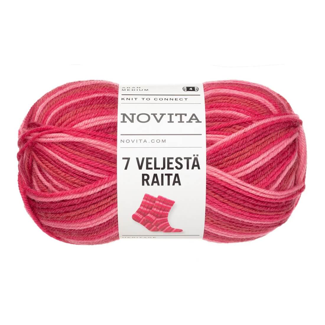 Novita 7 Veljestä Raita | 100g