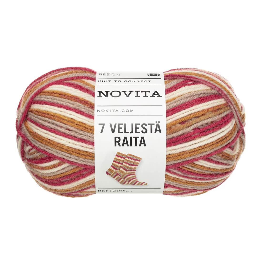 Novita 7 Veljestä Raita | 100g