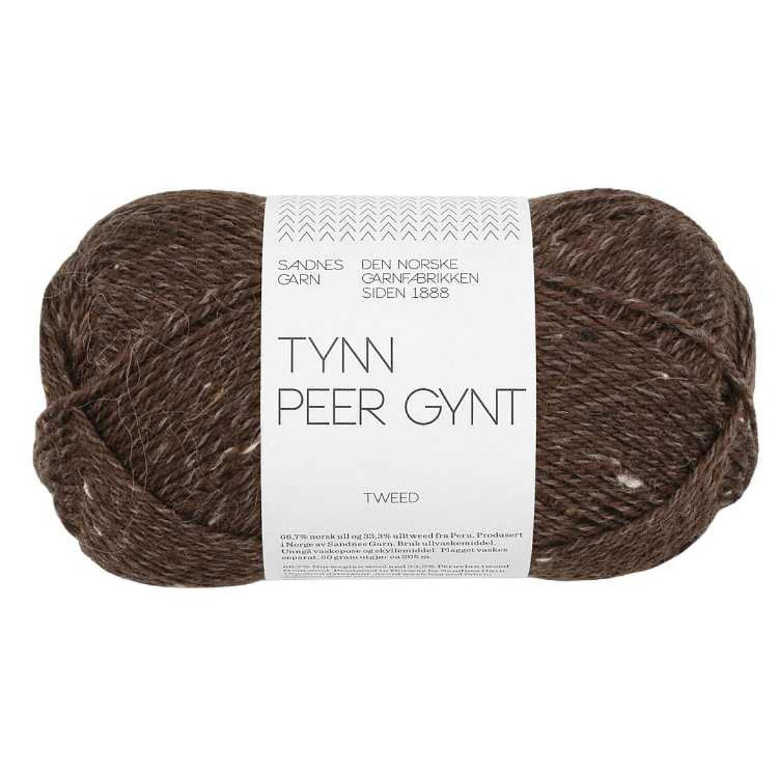 Tynn Peer Gynt von Sandnes Garn | 50g – dark brown tweed [3085]