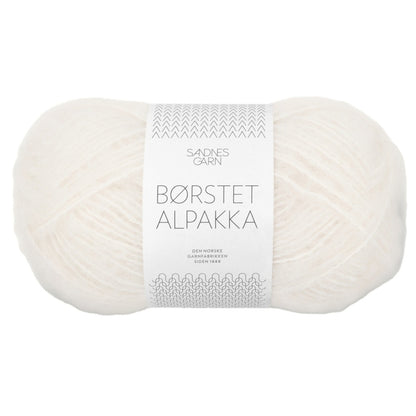 Borstet Alpakka von Sandnes Garn | 50g – true white [1001]