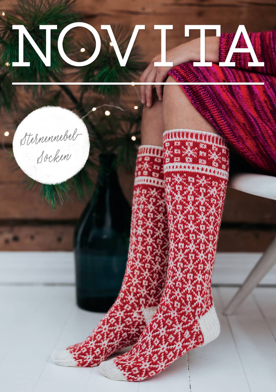 Novita STERNENNEBEL – Strickanleitung Weihnachtssocken