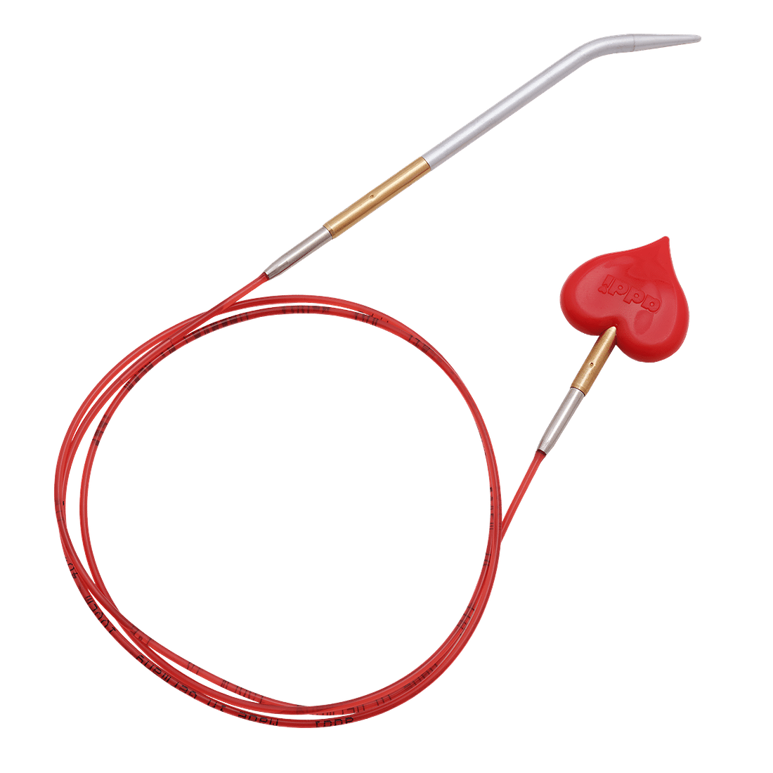 addiExpress TakeOff Abhebenadel mit rotem 60-Zentimeter-Seil und HeartStopper