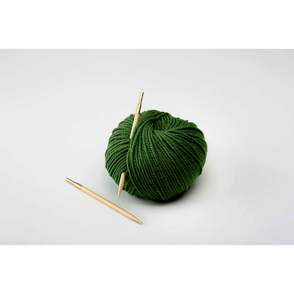 addiClick Nature Bamboo Nadelspitzen mit grünem Garn