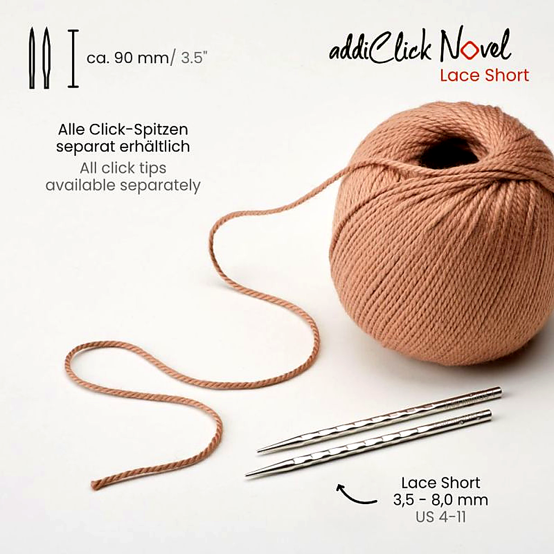 addiClick Novel Lace Short Nadelspitzen – ergonomische Struktur