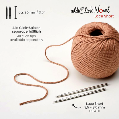 addiClick Novel Lace Short Nadelspitzen – ergonomische Struktur