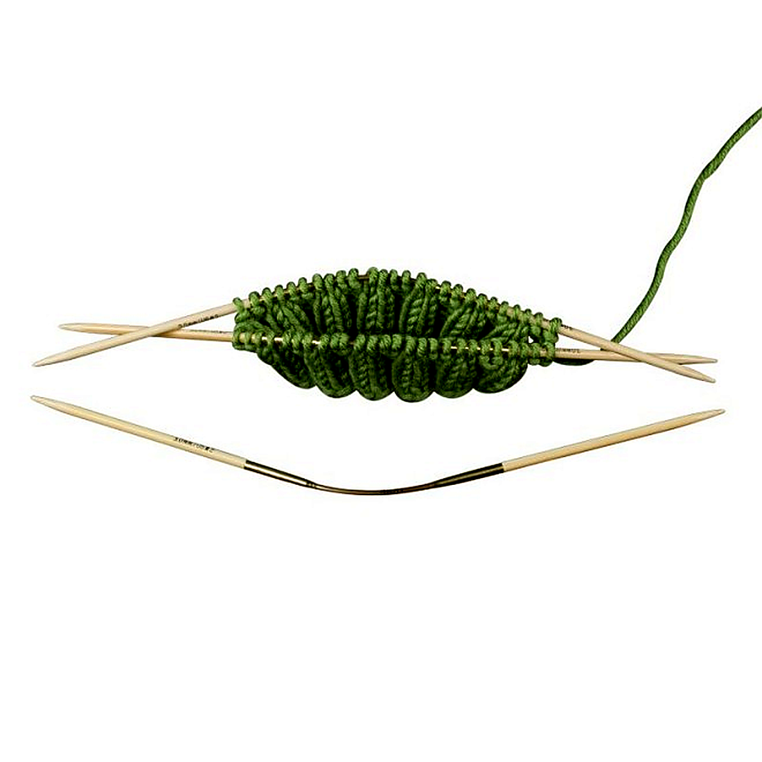 addiCraSyTrio Bamboo mit Bambusspitzen und Goldseil