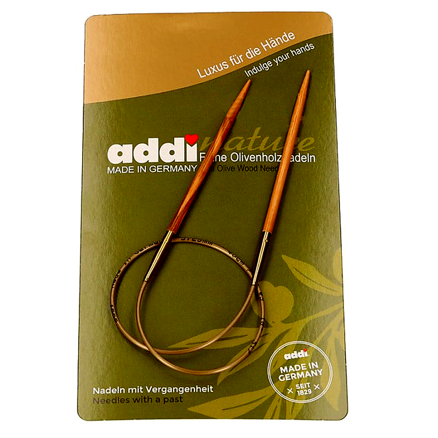 addiNature Olivenholz Rundstricknadel in Originalverpackung