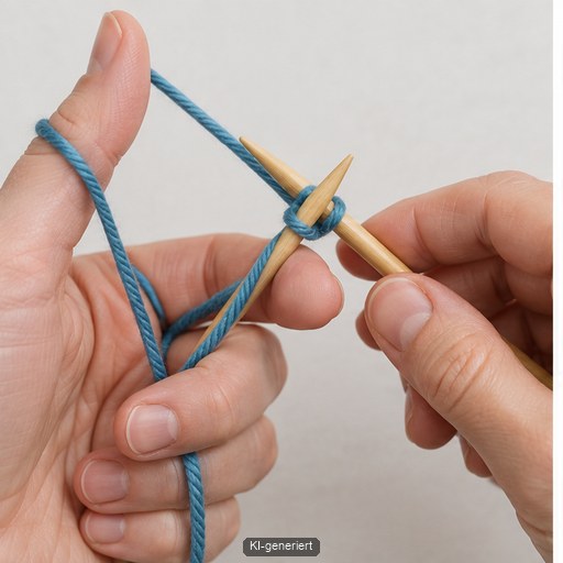 Kreuzanschlag mit Daumen- und Zeigefingerfaden