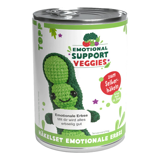 Emotional Support Veggies Häkelset Erbse von frechverlag