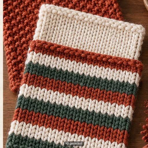 Terrakotta setzt in einer kontrastreichen Strickpalette einen klaren Akzent