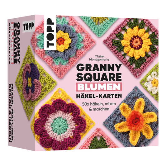 Granny Square Blumen Häkel - Karten von frechverlag