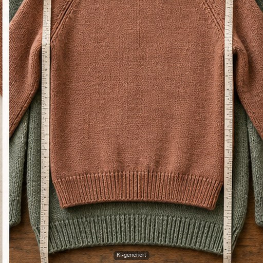 Angepasster Pullover wird mit einem gut sitzenden Modell verglichen