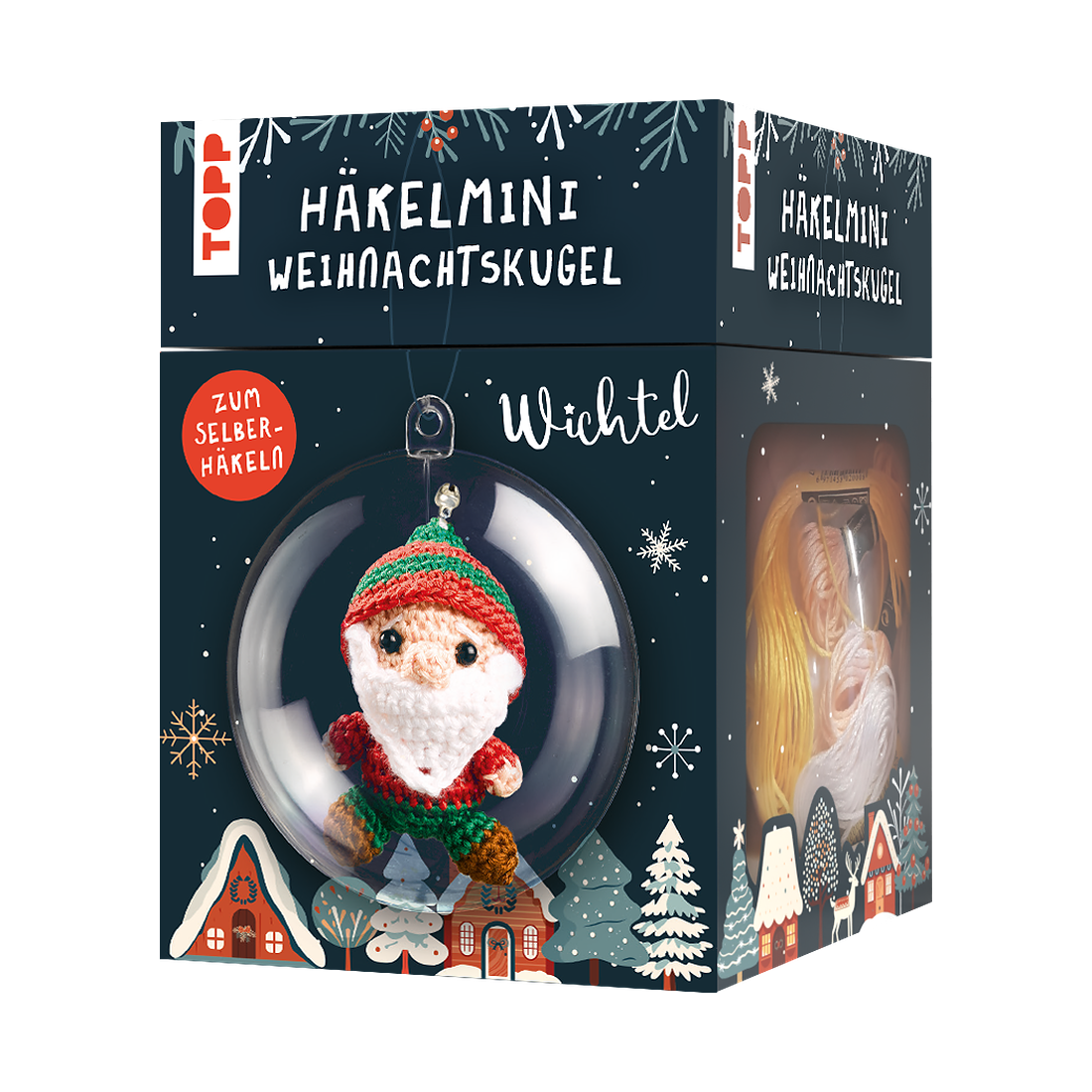 Häkelmini-Weihnachtskugel Häkelset Wichtel von frechverlag
