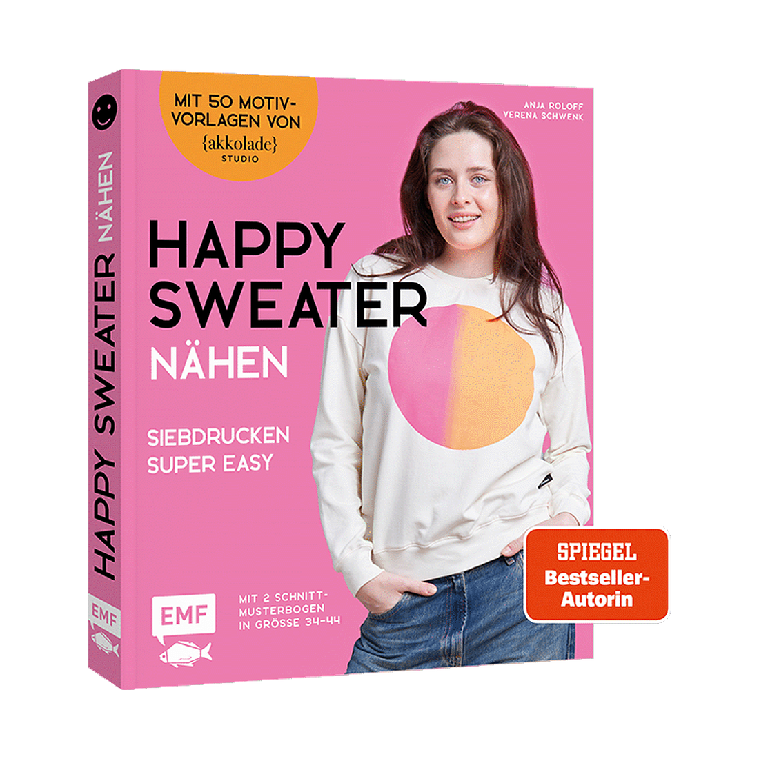 Happy Sweater nähen – Siebdrucken super easy! Mit 50 Motivvorlagen von @akkolade.studio von EMF