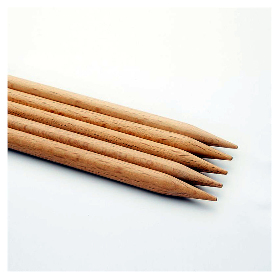 KnitPro Basix Beech Nadelspiel aus poliertem Buchenholz