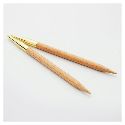 KnitPro Basix Beech – Metallanschluss der austauschbaren Spitzen