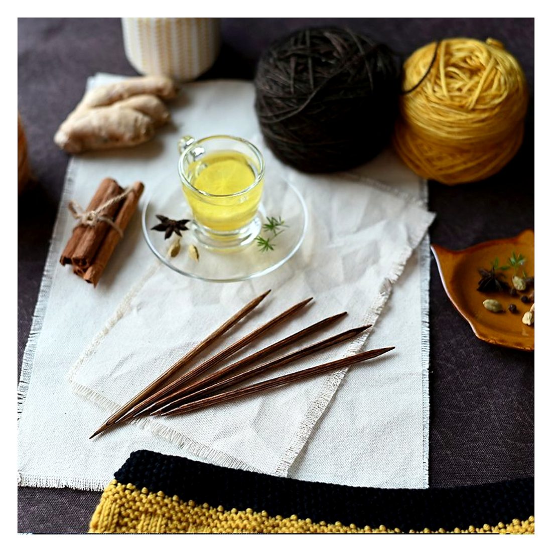 KnitPro Ginger Nadelspiel aus laminiertem Birkenholz