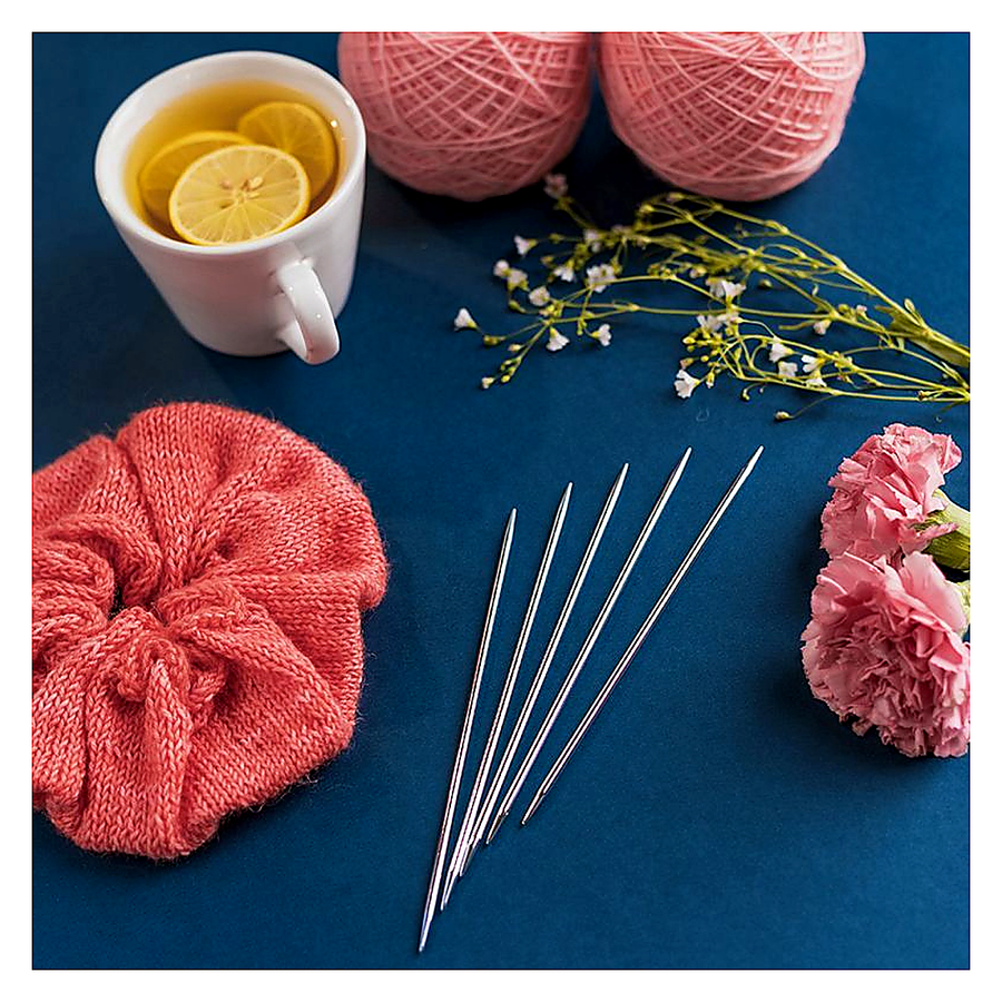 KnitPro Nova Nadelspiel – fünf polierte Metallnadeln