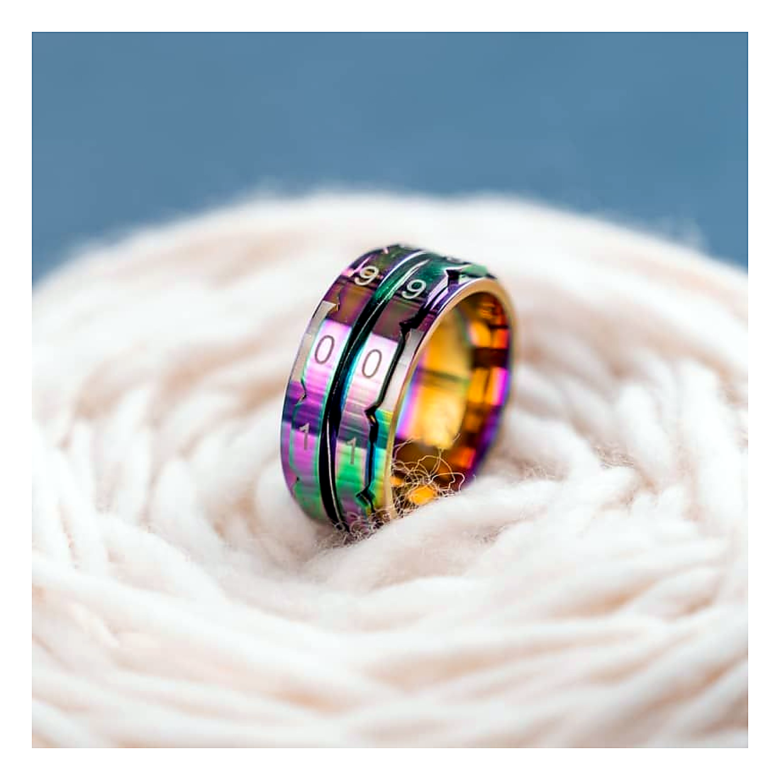 KnitPro Reihenzähler-Ring Rainbow – regenbogenfarbenes Finish