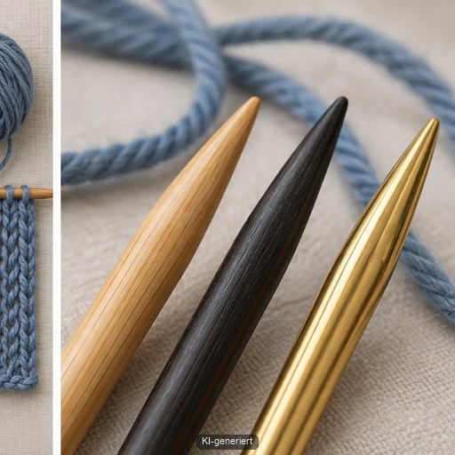 Stricknadelspitzen aus Holz, Carbon-Verbund und Messing